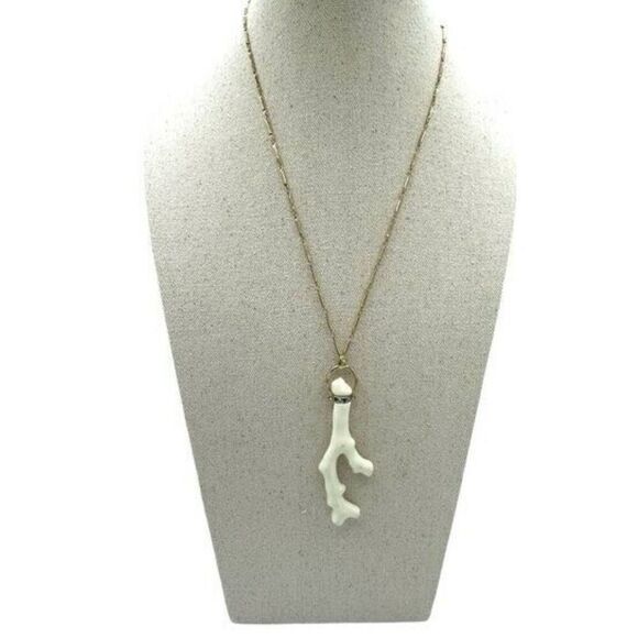 Stella & Dot white enamel coral necklace - Picture 2 of 6